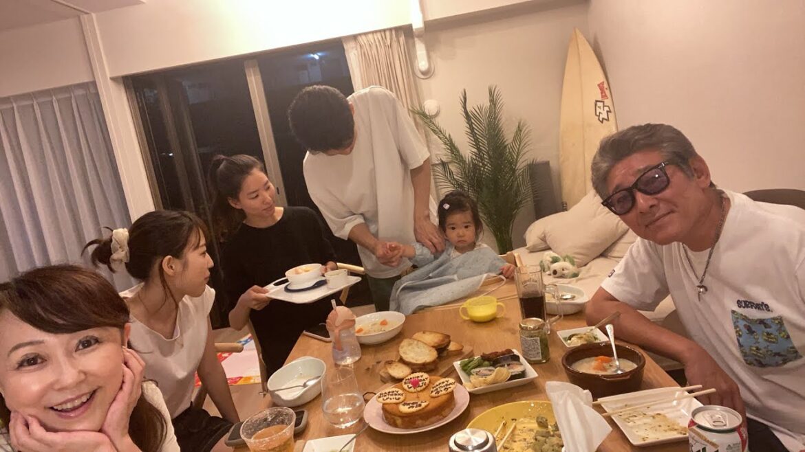 初❗️ 敬老の日⁉️ 😆　桃花夫妻の新居で祝いー😆💖